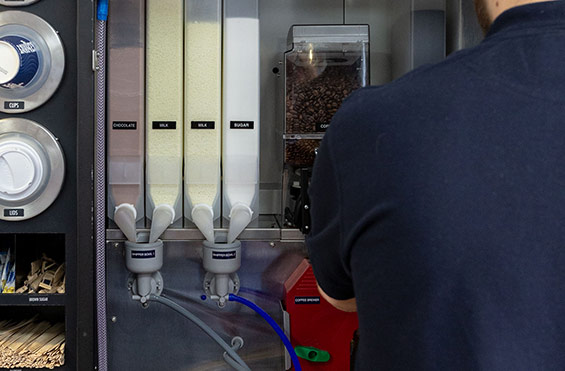 Training for coffee to go machines