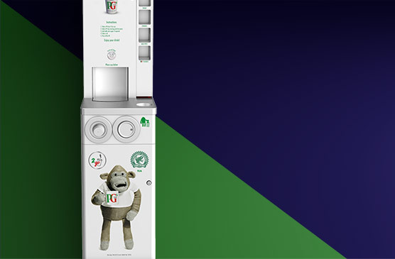 PG tips tea to go machine is easy to clean